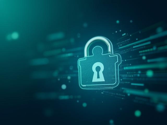 Abstract financial data security and privacy illustration